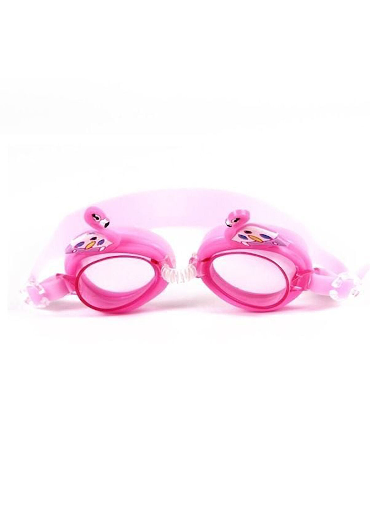 BERMUDAKarikatür Su Geçirmez Anti-Sis Yüksek Çözünürlüklü Çocuk Yüzme Gözlükleri Pembe Yunus