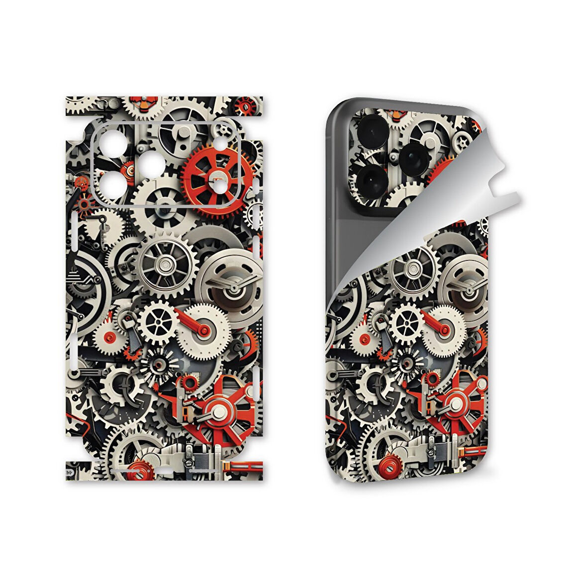 Apple Uyumlu İphone 17 pro max için full kaplama sticker çizilme önleme kılıfsız kullanım için ÇARKLAR