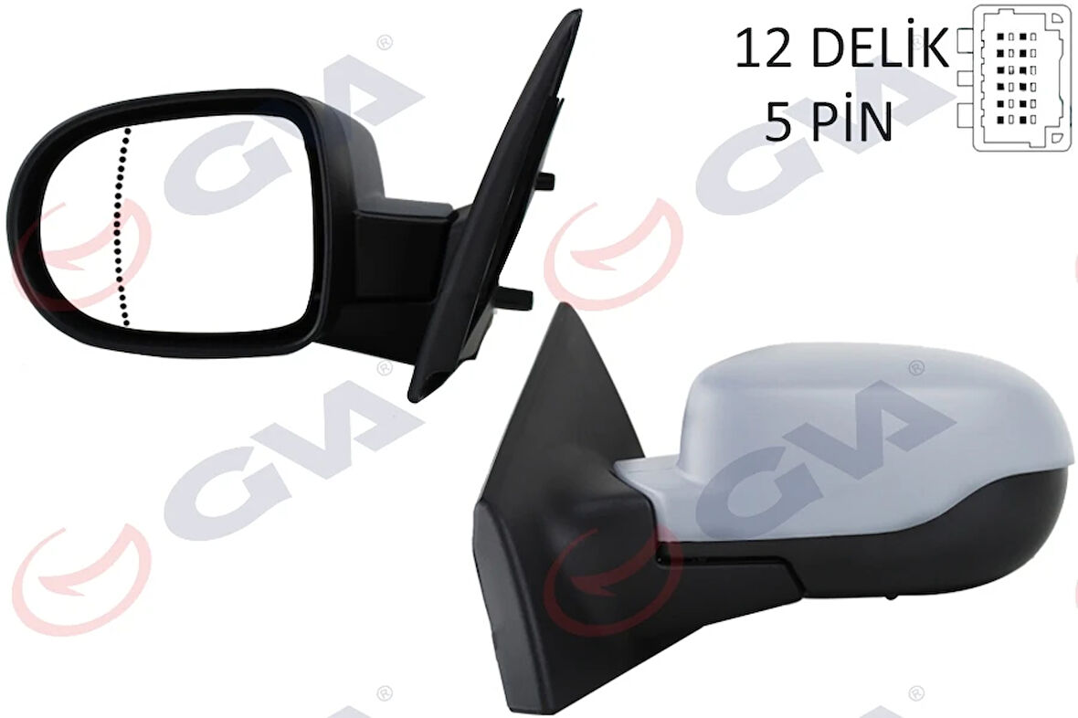DIŞ DİKİZ AYNASI SOL CLIO 2009 ELEKTRİKLİ ISITMALI ASTARLI ASFERİK 5 FİŞ VM-6135EHPAL 7701071871