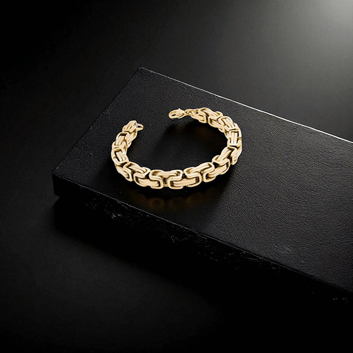  FM 8Mm Sarı Kral Çelik Zincir Bileklik 3183CZB1D32 