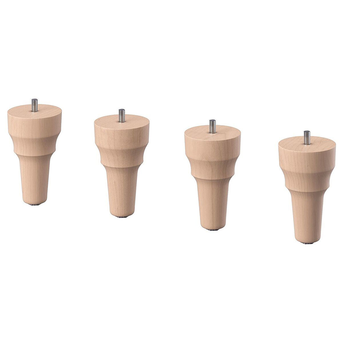 Kanepe ayağı, huş, 12 cm, 4 adet