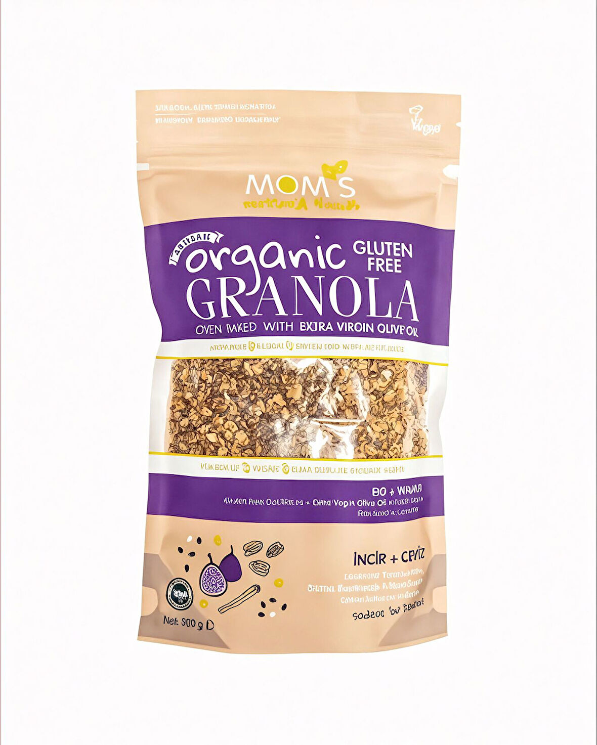 Moms Organi̇k Glutensi̇z İnci̇r Cevi̇z Granola 300 Gr