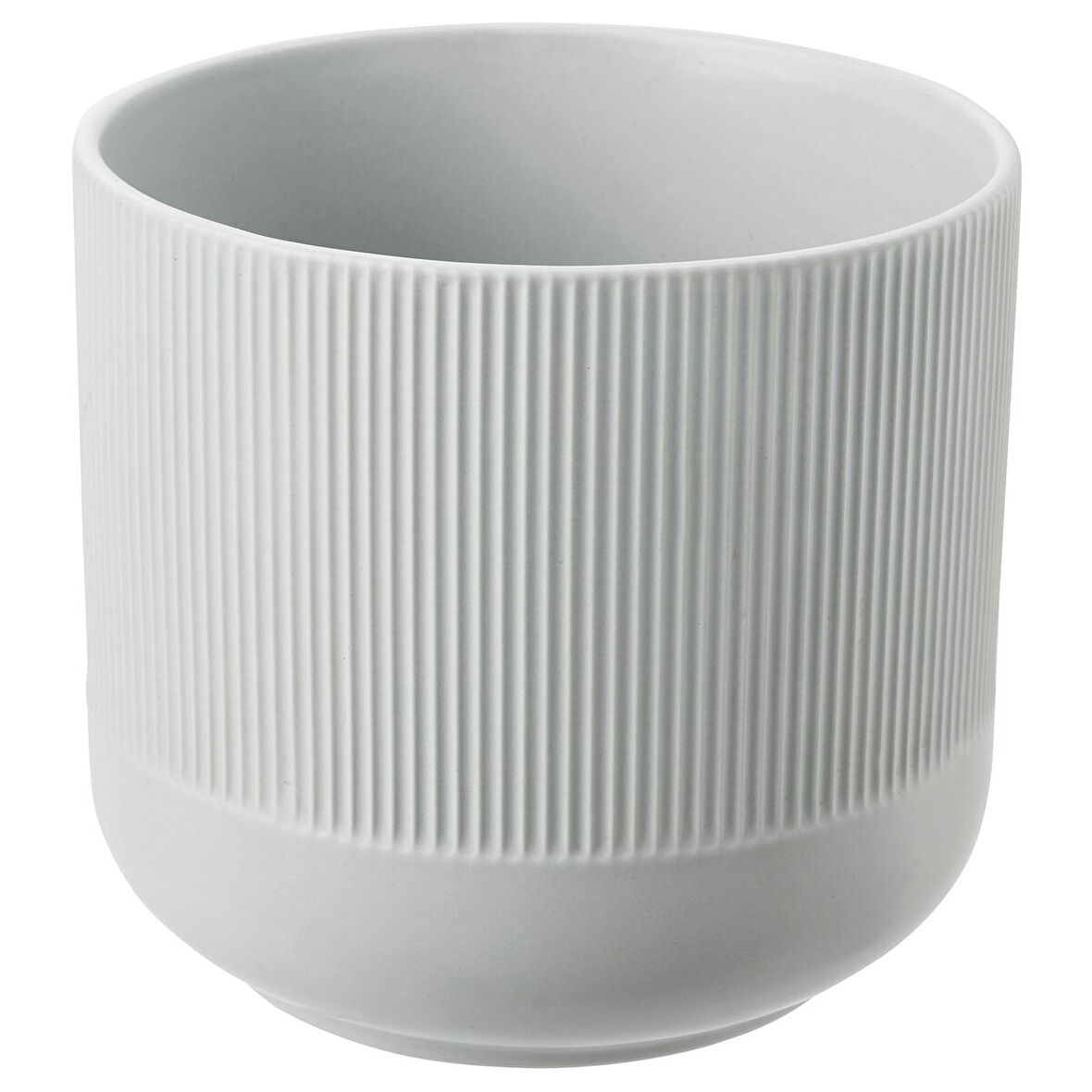 Seramik saksı, gri, 15 cm