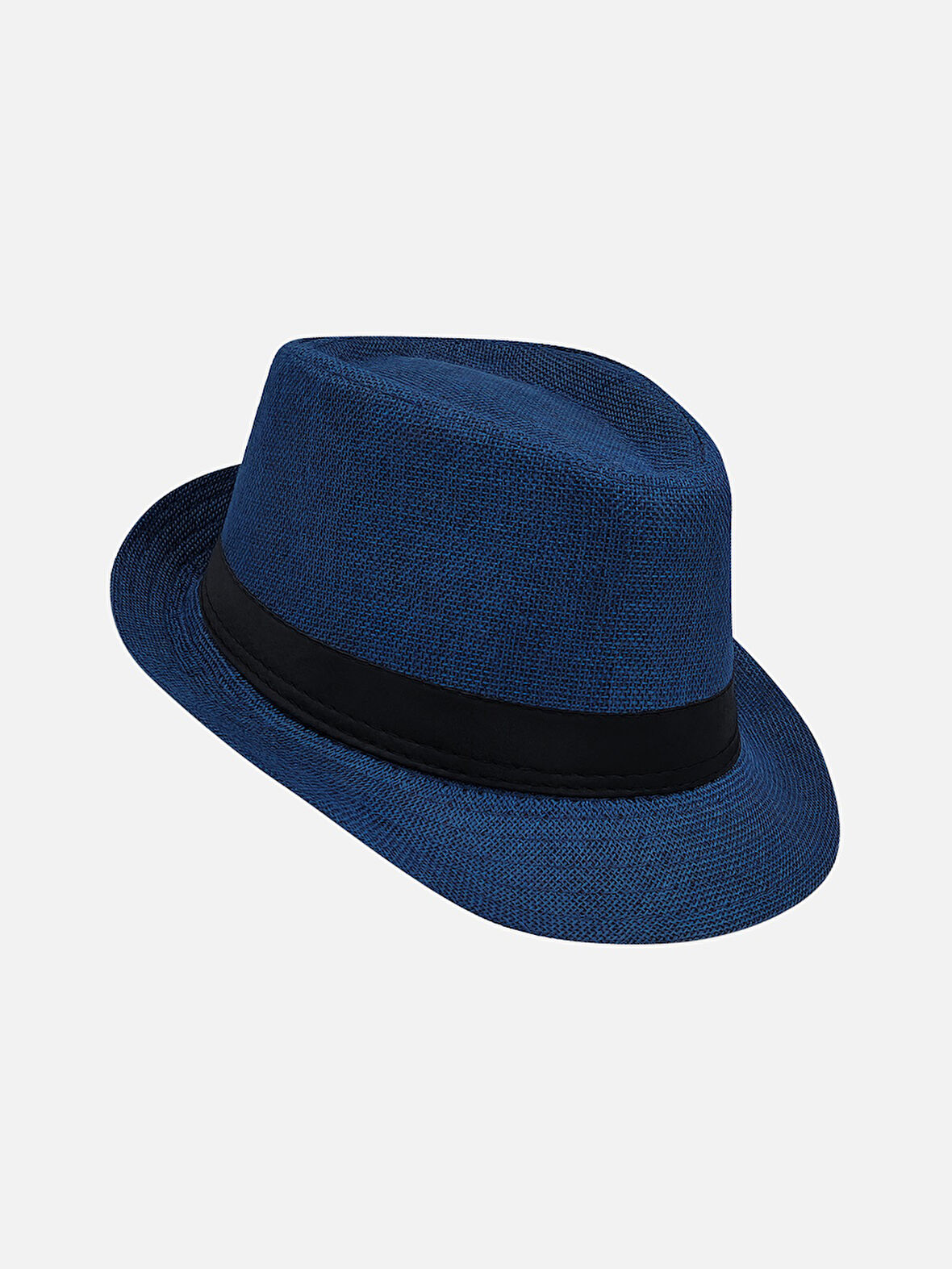  Yazlık Kumaş Lacivert Fötr Trilby Şapka