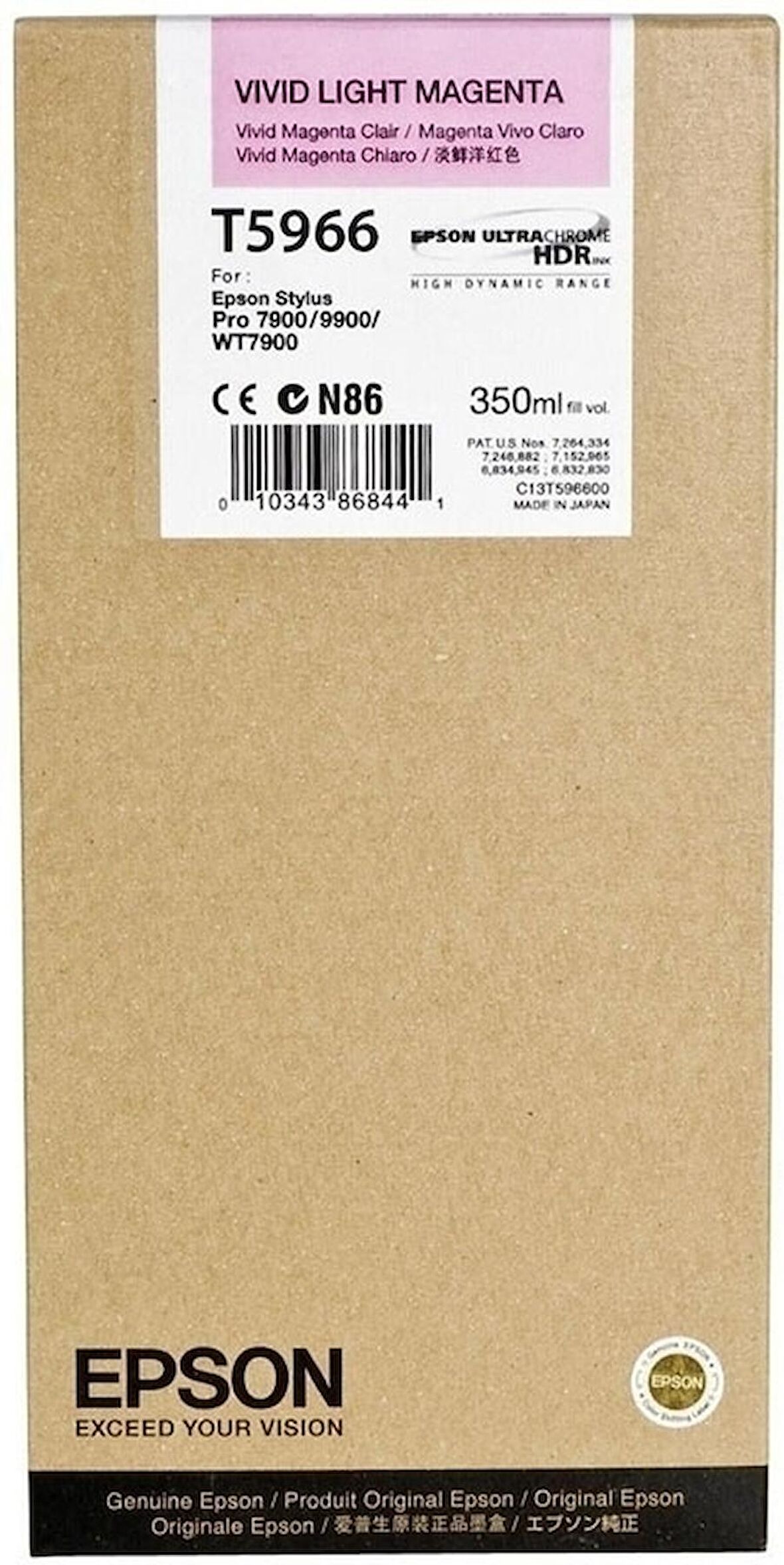 HPZR Epson T5966-C13T596600 Orjinal Açık Kırmızı Kartuş