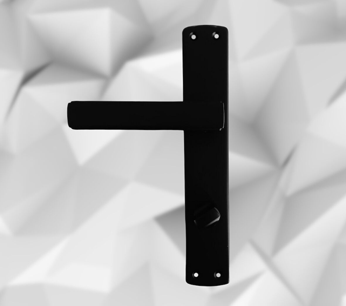 ALMITAL Lusso SİYAH Aynalı Kapı Kolu Lüks WC Kapı Kolu