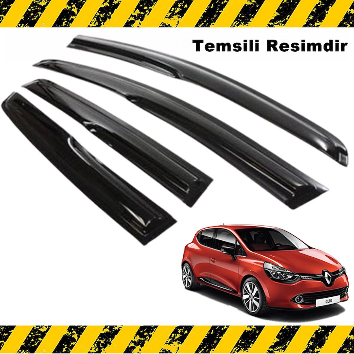 Renault Clio 4 HB Mügen Cam Rüzgarlığı 2012-2019 Arası 4 Lü SET