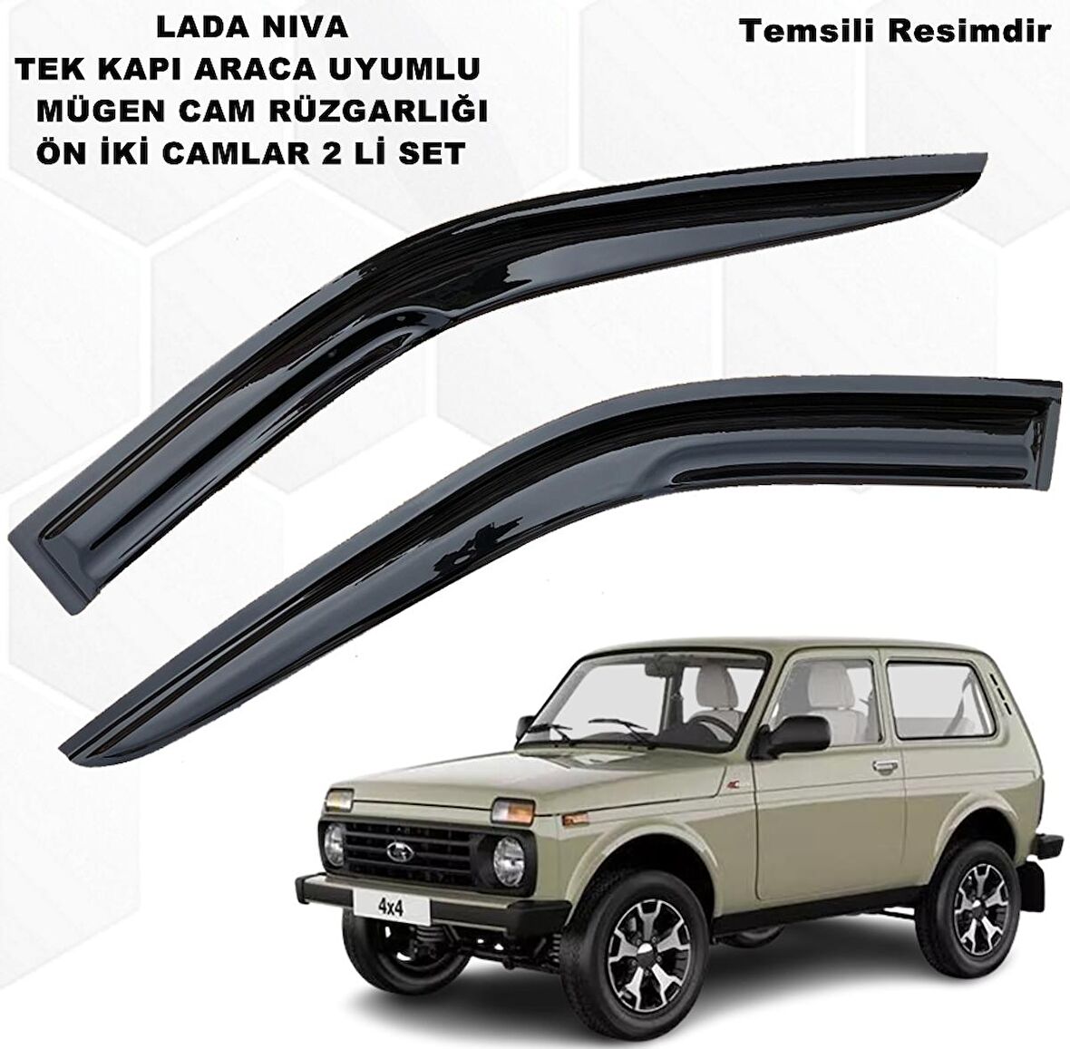 LADA Niva Mügen Cam Rüzgarlığı Tek Kapı Araç Tüm Kasalara Uyumlu Ön İki Camlar 2 Li Set