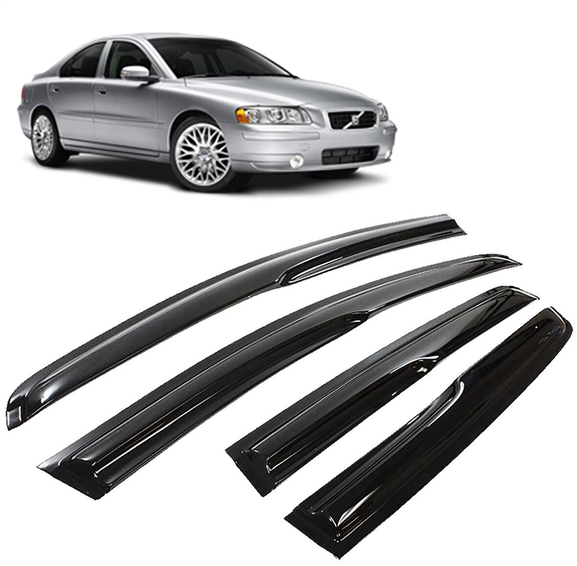 Volvo S60 Mügen Cam Rüzgarlığı 2001-2010 Arası 4 Lü