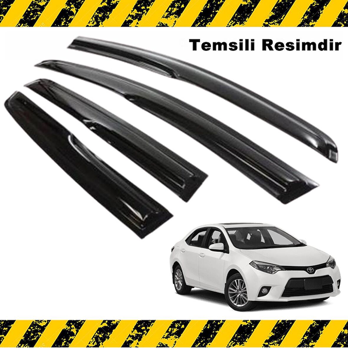 Toyota COROLLA Mügen Cam Rüzgarlığı 2013 - 2018 Arası 4 Lü SET