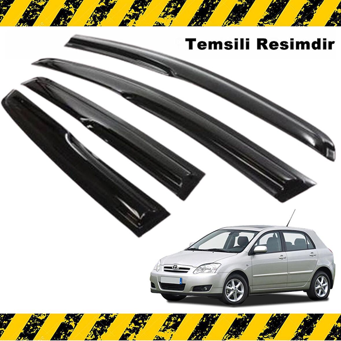 Toyota COROLLA HB Mügen Cam Rüzgarlığı 2001-2007 Arası 4 Lü SET