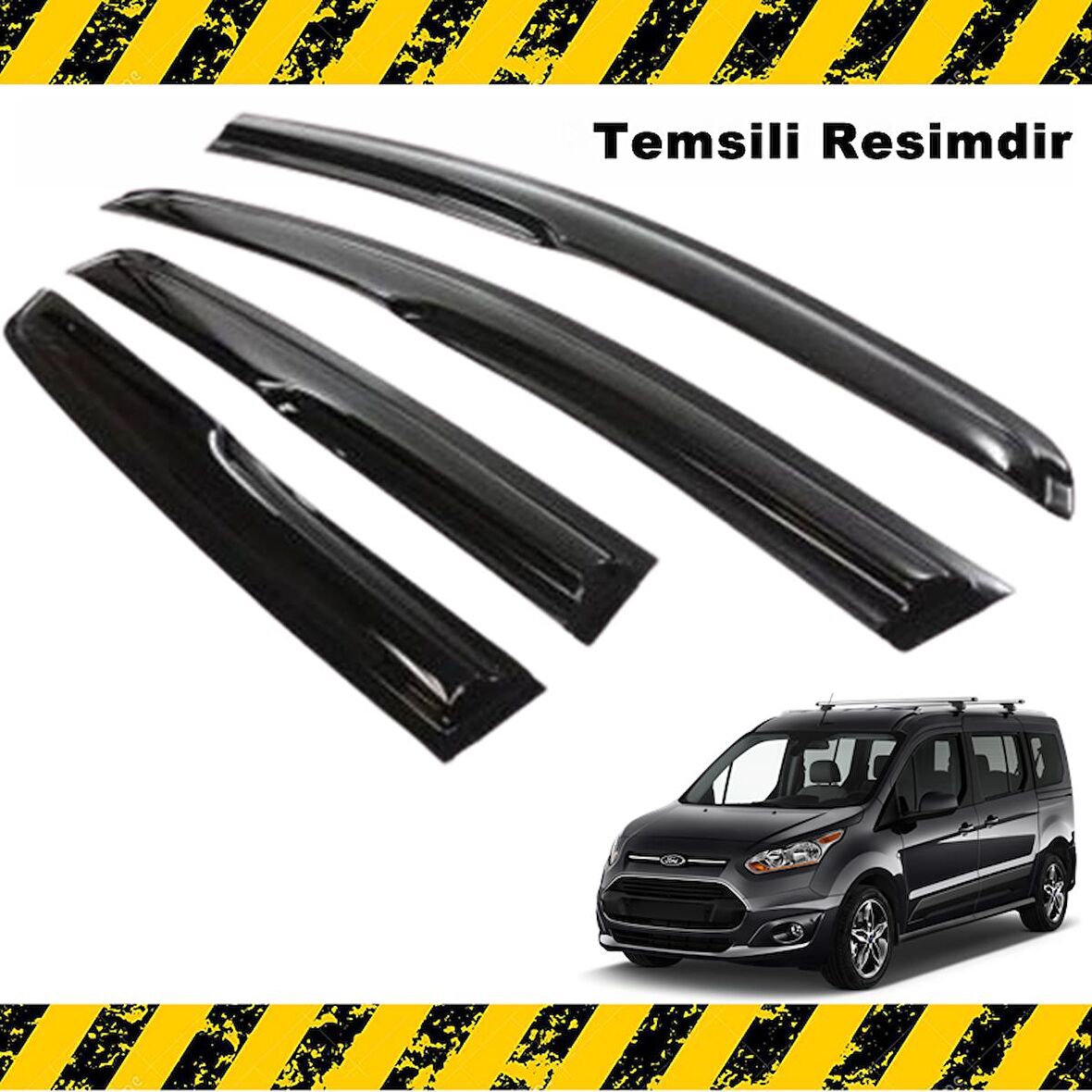 Ford CONNECT Mügen Cam Rüzgarlığı 2014-2020 Arası YENİ KASA 4 Lü SET