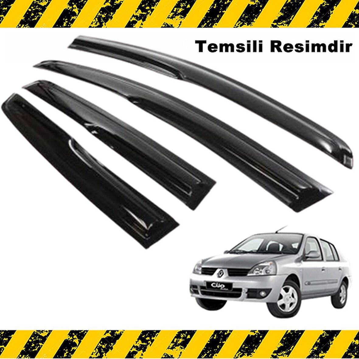 Renault Symbol Mügen Cam Rüzgarlığı 1999-2008 Arası Tüm Kasalar 4 Lü SET