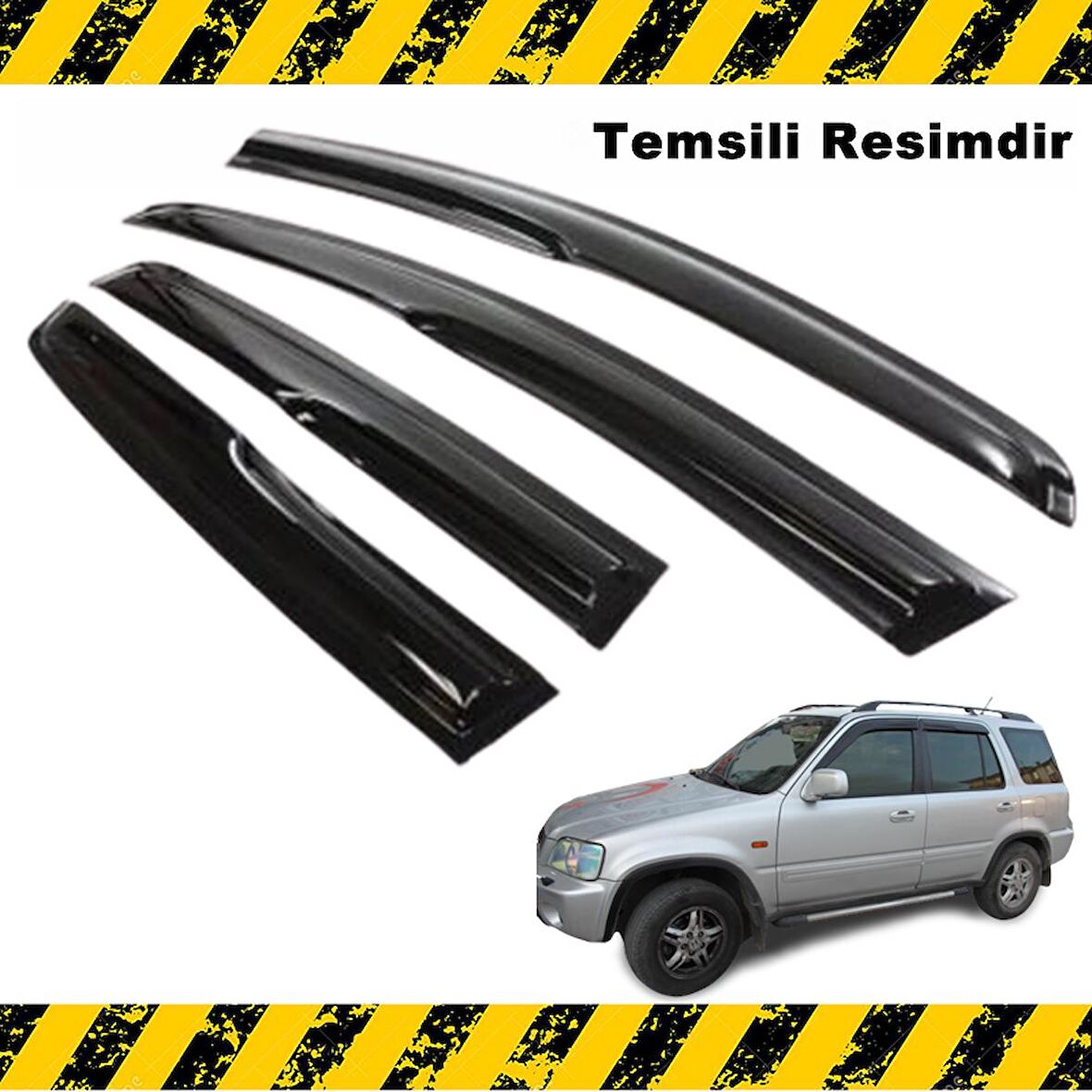 Honda CRV Mügen Cam Rüzgarlığı 1997 - 2002 Arası 4 Lü  SET
