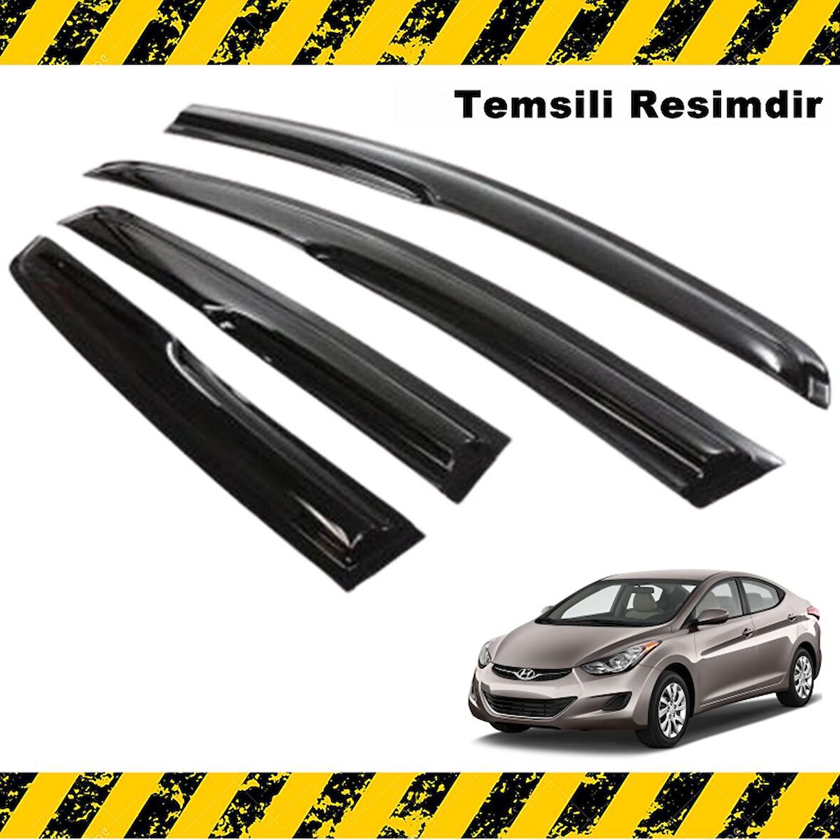 Hyundai ELANTRA Mügen Cam Rüzgarlığı 2011 - 2015 Arası 4 Lü SET