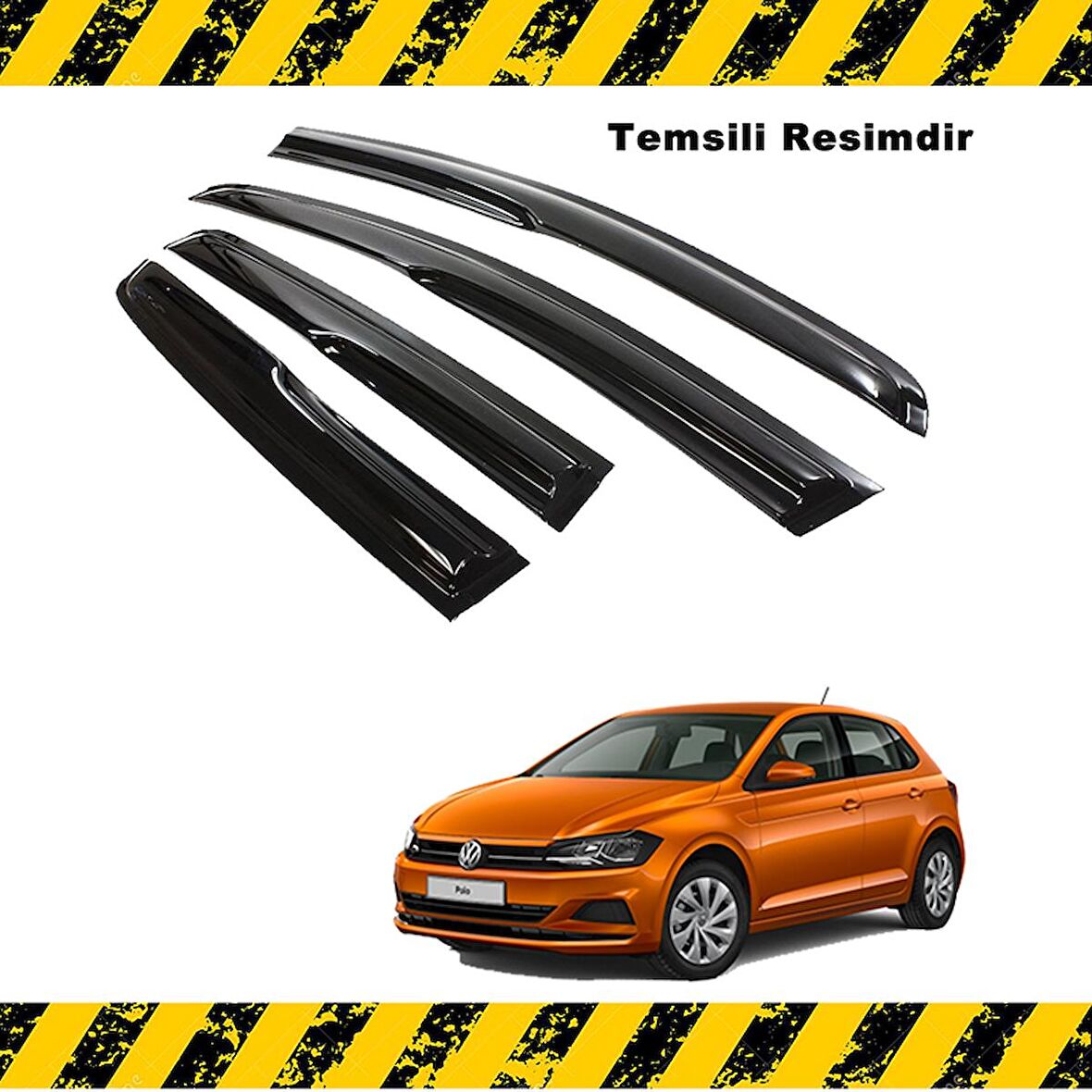 VW POLO Mügen Cam Rüzgarlığı 2018 Sonrası 4 Lü Set