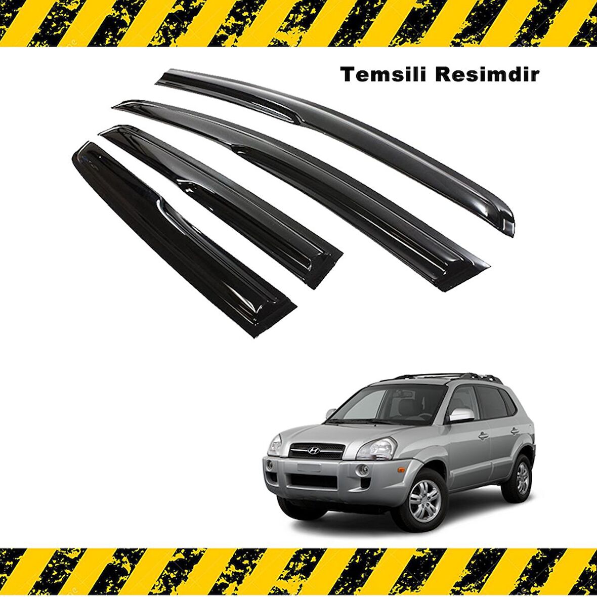 Hyundai TUCSON Mügen Cam Rüzgarlığı 2005-2010 Arası 4 Lü Set