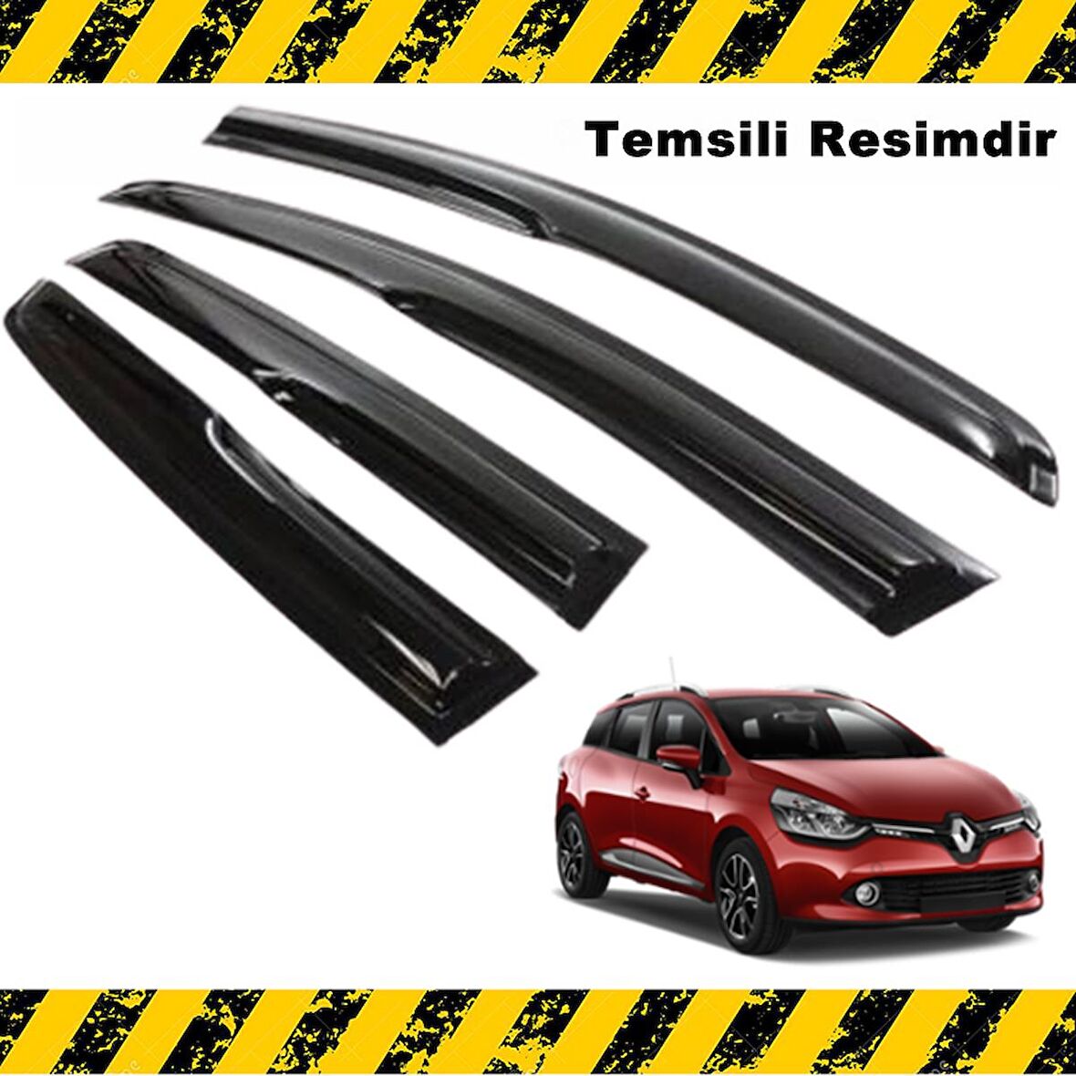 Renault Clio 4 STW Mügen Cam Rüzgarlığı 2012-2019 Arası 4 Lü SET