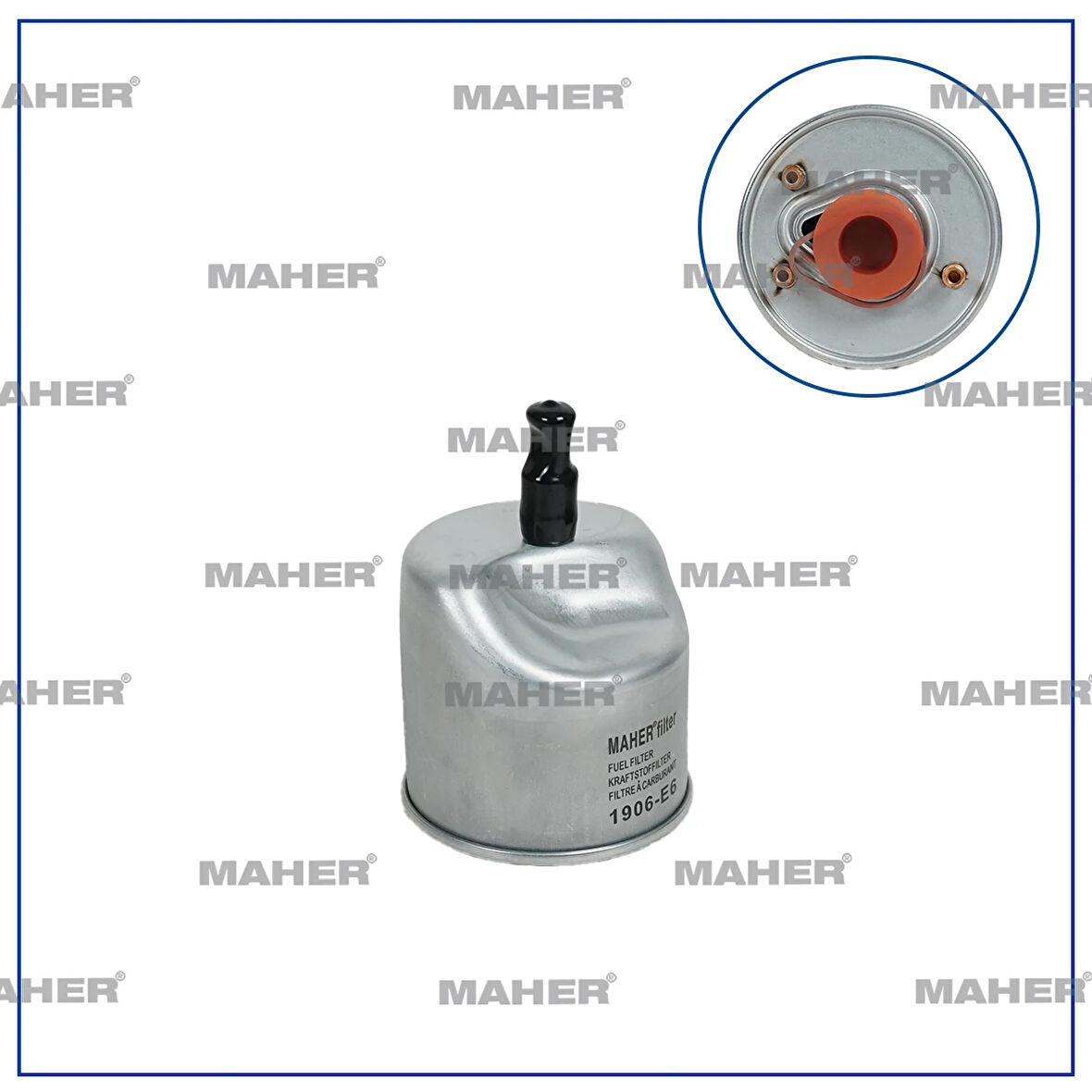 YAKIT FILTRESI (MAZOT) 206 / 207 / 208 / 301 / 508 / 3008 / TEPEE / C3 / C4 / C5 / BERLINGO 2012 DV6-DV6C-A16DT 1.6 HDI EURO 5 1906E6