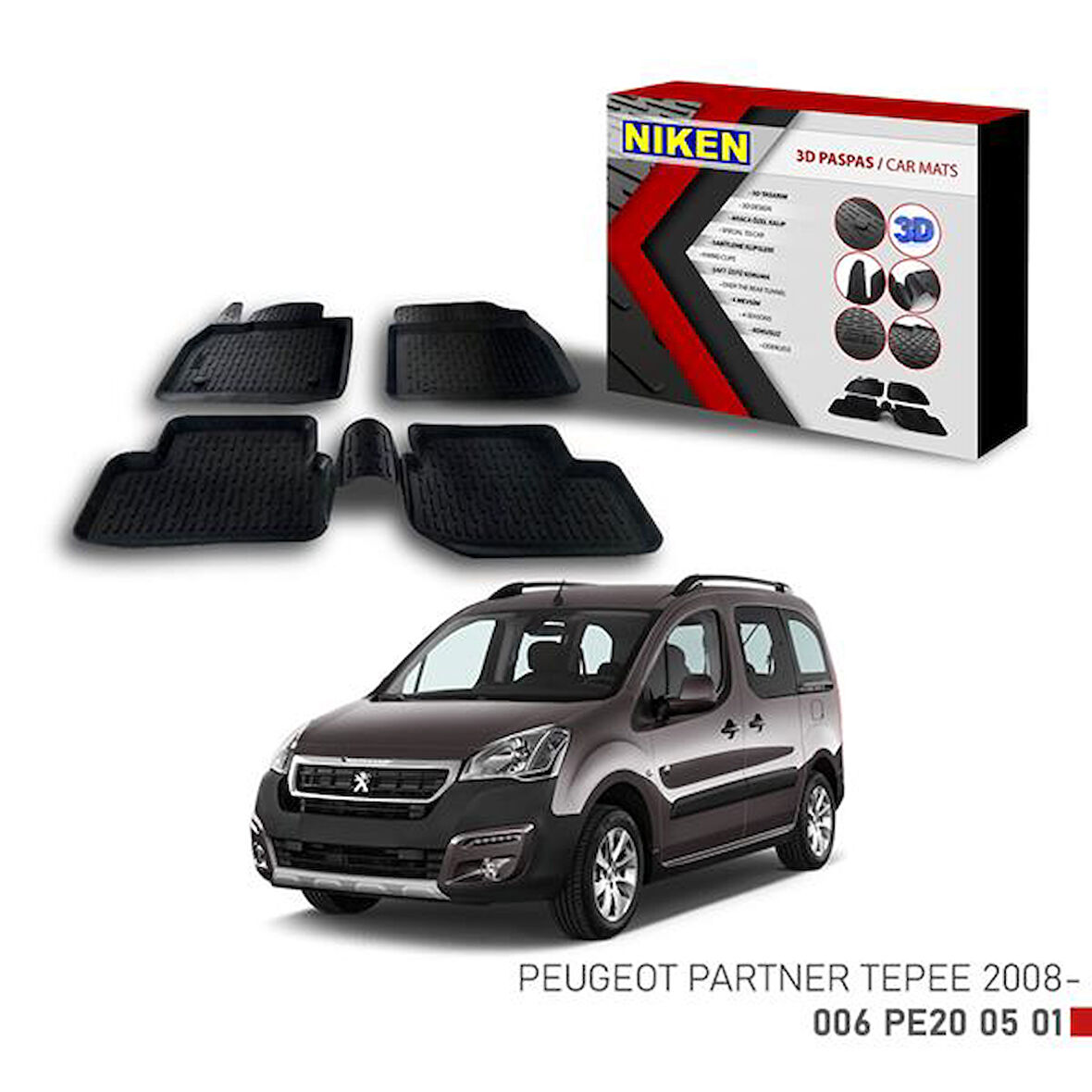 3D PASPAS PEUGEOT PARTNER TEPE 2008-