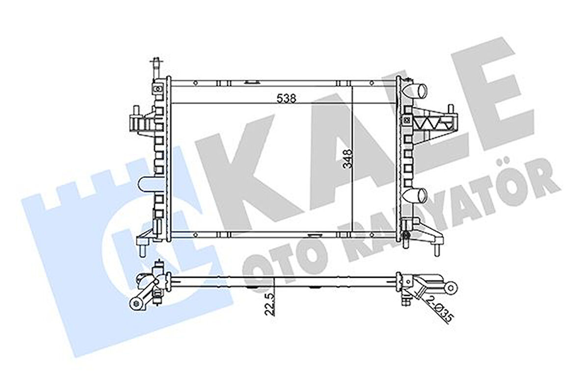 RADYATÖR BRAZING CORSA C-COMBO-TIGRA 1.0-1.2-1.2 165-1.4-1.4 165 AC KLİMASIZ MEK 538X348X23 13 00236-9201955-25555161-24445162 95513834 1300334 1300250 93173379
