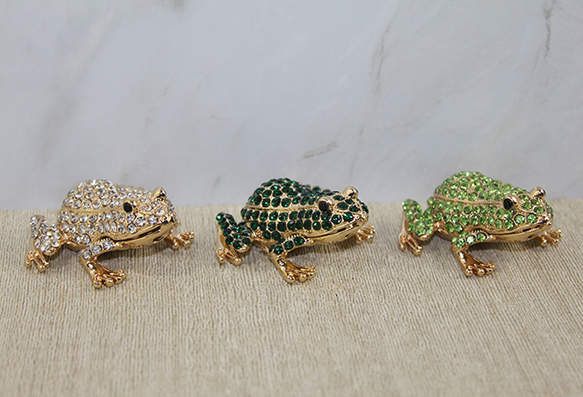 Taşlı Minik Figür - Kurbağa Model 2