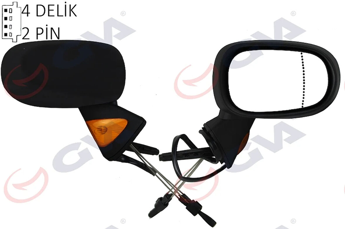 DIŞ DİKİZ AYNASI SAĞ MODUS 2004 MEKANİK SİNYALLİ SENSÖRLÜ KONVEKS VM-120SR 7701059146