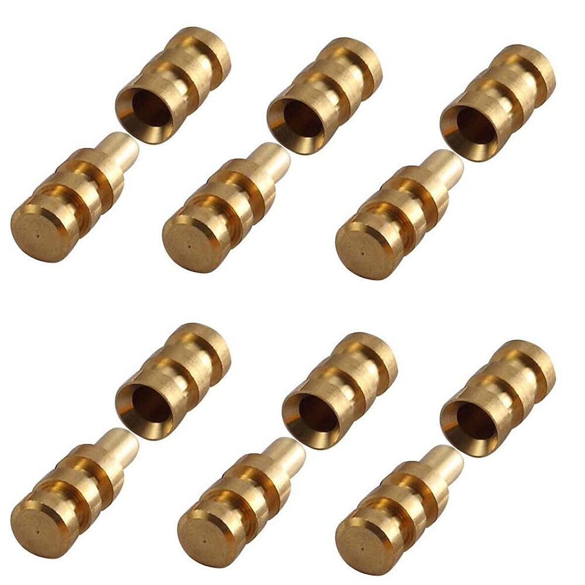 6 ADET Metal, Çap 8.0 mm X 30 mm Açılır Masa Sabitleme Pimi ve Somunu 