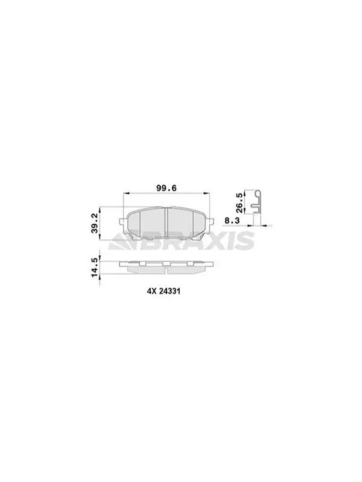 ARKA FREN BALATASI SUBARU IMPREZA 00-07 FORESTER SG 03-08
