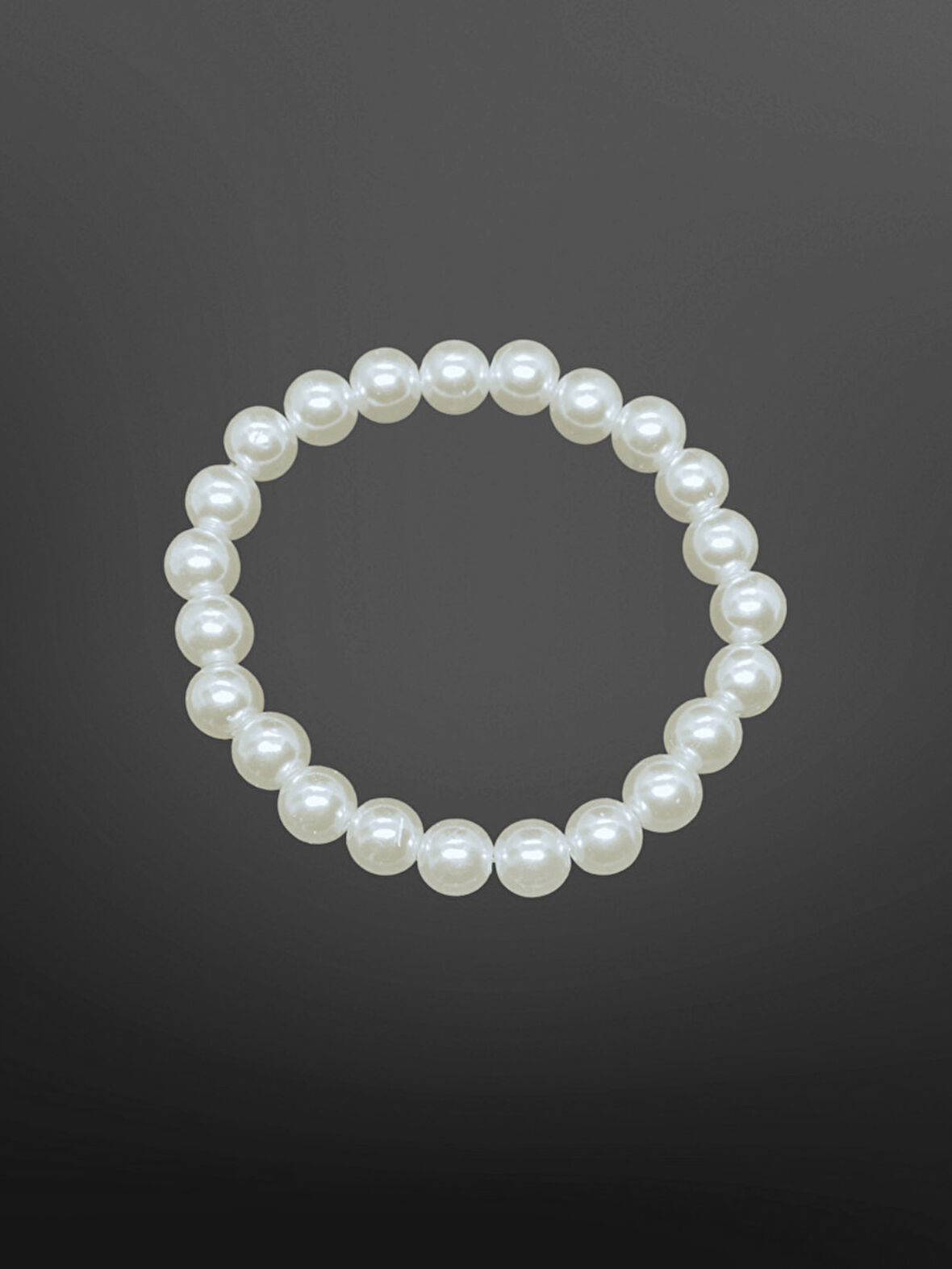 Şık ve Parlak Beyaz İnci Model Klasik Bijuteri Bileklik | Elastik Tasarım, Zamansız Zarafet