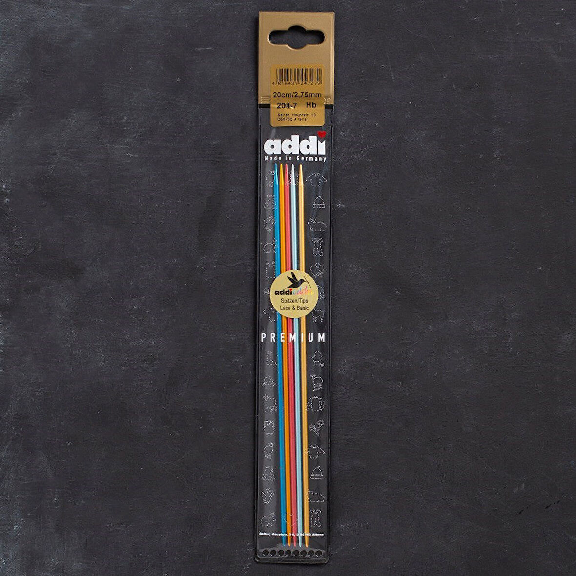 Addi Colibri 2,75mm 20cm Renkli Çorap Şişi - 204-7