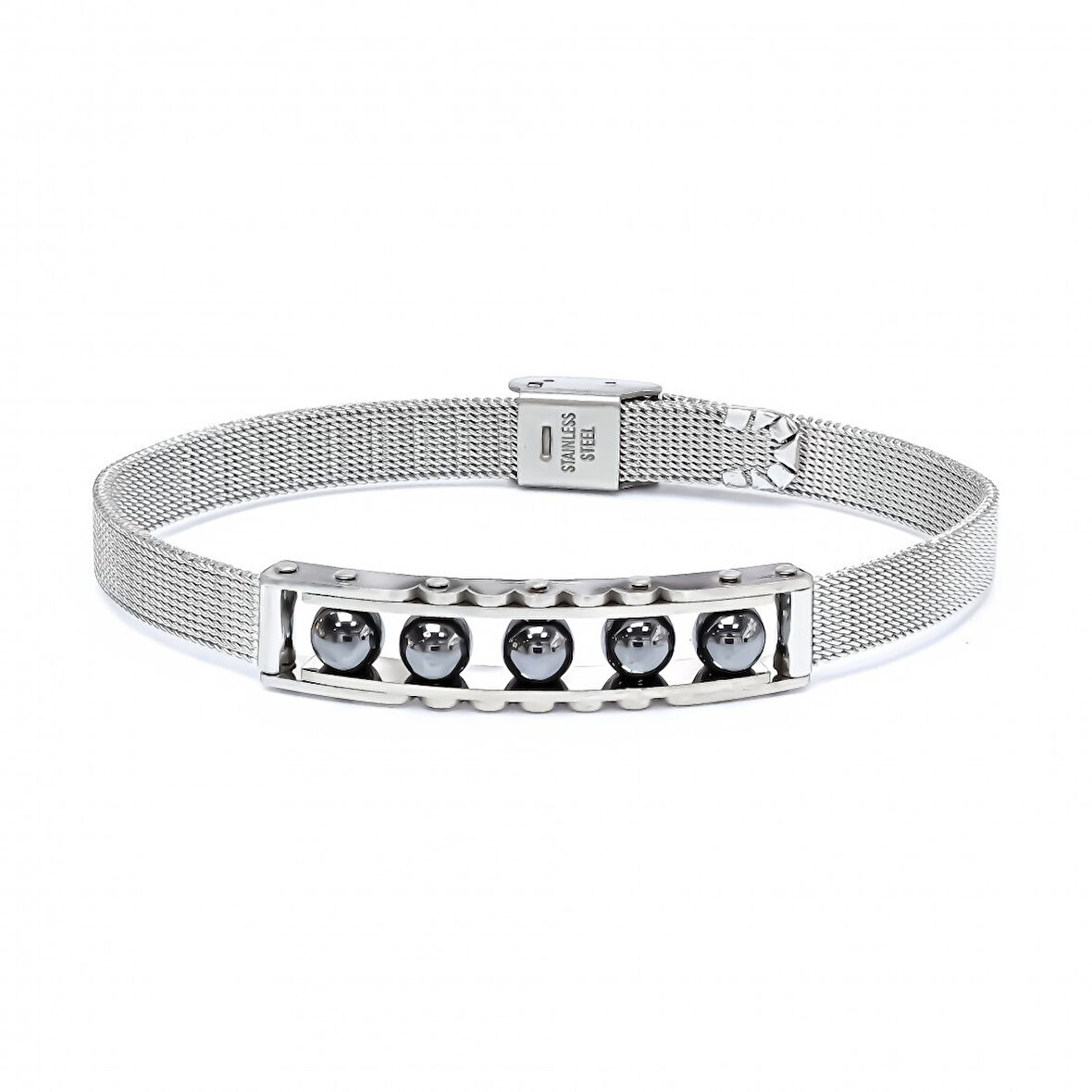  FM Hematit Taşı Ve Paslanmaz Çelik Bileklik 31832B23D5 