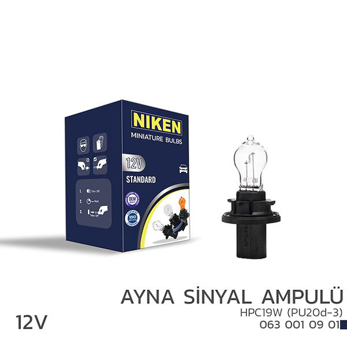 NIKEN 125 HPC19W AYNA SİNYAL AMPULÜ PU20D-3 10LU UNIVERSAL (10 ADET)