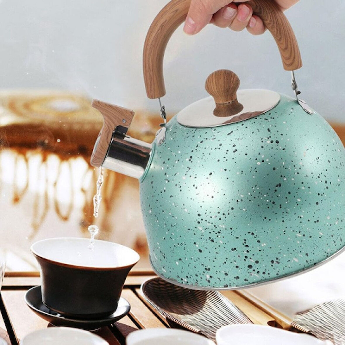 Granit Görünümlü Demlik 