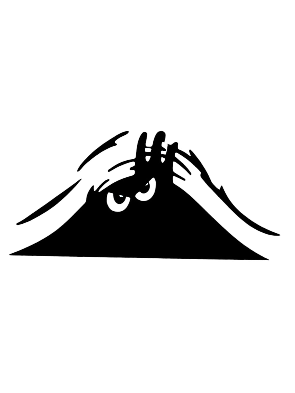 Bagajdan Bakan Öfkeli Adam Oto Stickeri Siyah 12x9cm