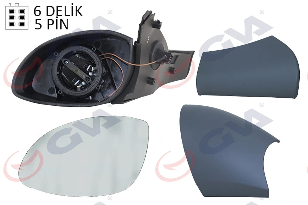 DIŞ DİKİZ AYNASI SOL VECTRA B 1996 ELEKTRİKLİ ISITMALI KONVEKS 5 FİŞ VM-166EHL 1428717 6428015 1428657 1428819
