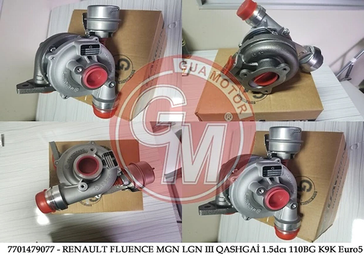 TURBO ŞARJ RENAULT FLUENCE MEGANE LOGAN 3 QASHGAİ DACIA DUSTER 4104 LODGY 1.5DCI 110BG K9K EURO5