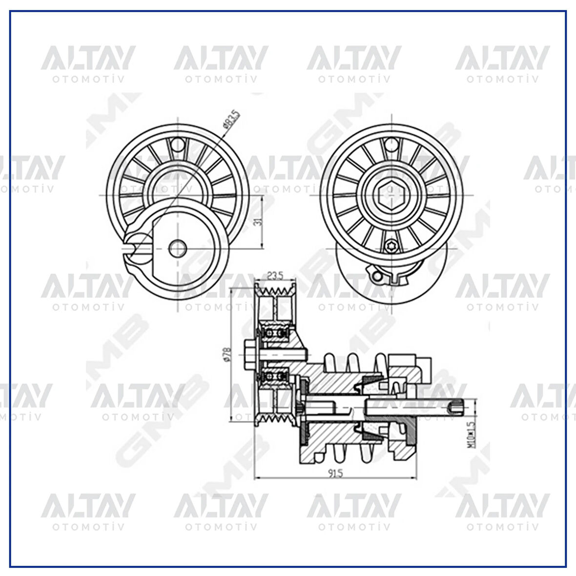 VANTİLATÖR GERGİSİ PASSAT / A4 / A6 1997-2000 AFN-AVG-AHU 1.9 TDİ KOMPLE 028903315M