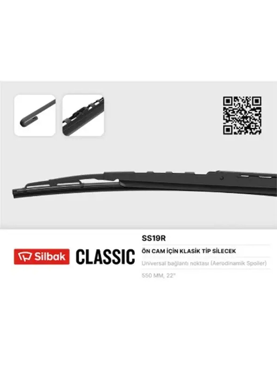 SILECEK SUPURGESI 550mm RUZGARLIKLI UNIVERSAL