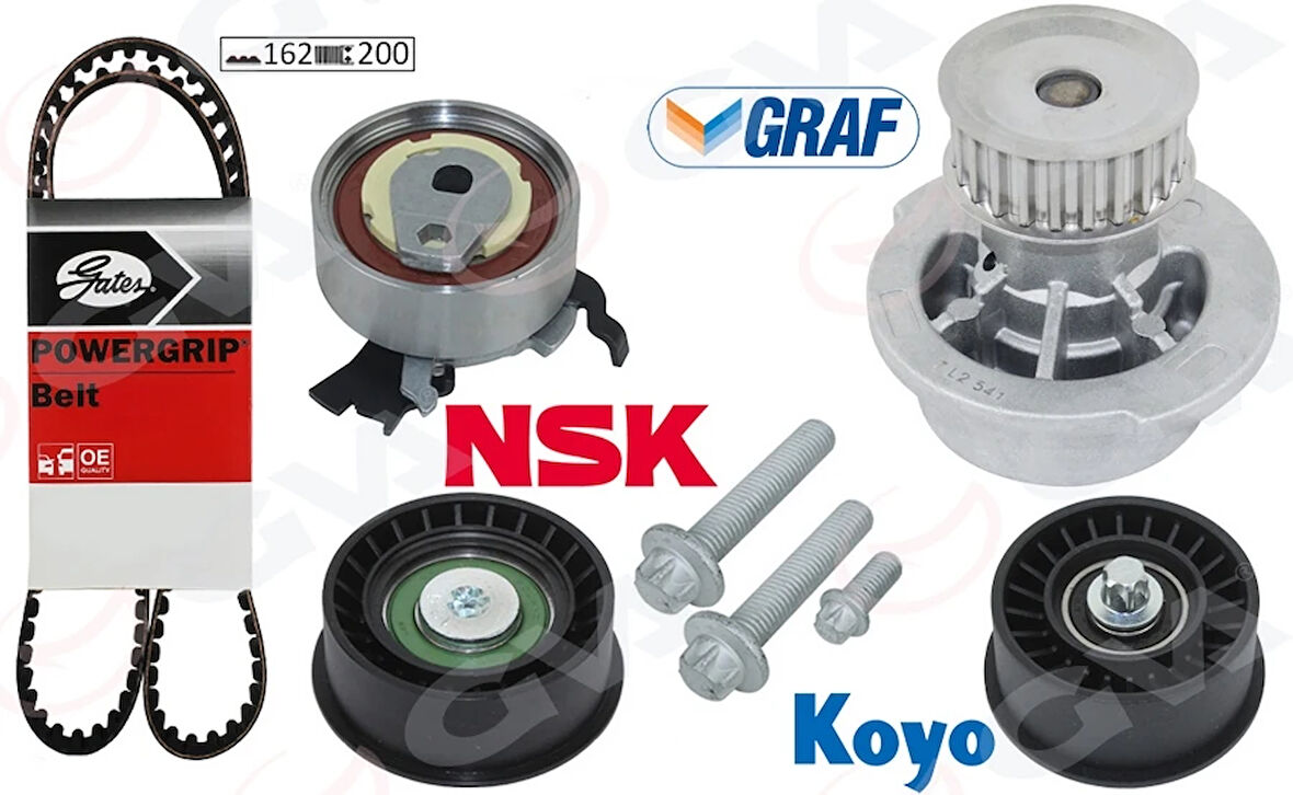 DEVİRDAİMLİ EKSANTRİK GERGİ KİTİ ASTRA G-CORSA C-VECTRA C-MERIVA A-ZAFIRA A 1.4-1.6-1.8 165 Z16-14XE 95518060 1629094 1606306 95516735