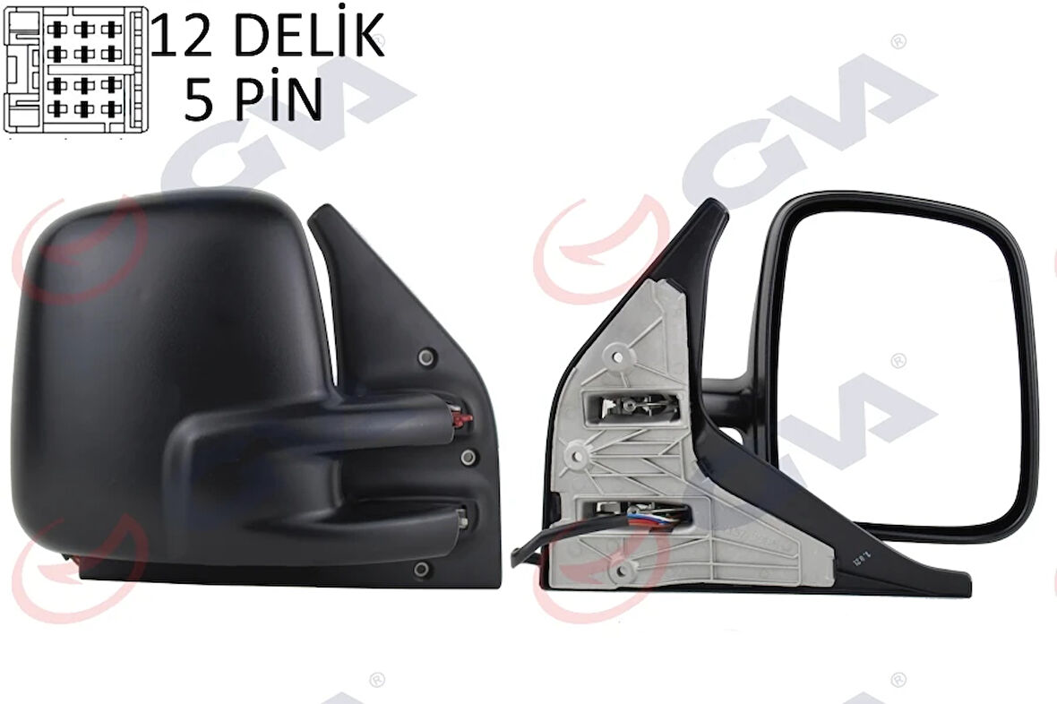DIŞ DİKİZ AYNASI SAĞ TRANSPORTER T5 CARAVELLE 2004 ELEKTRİKLİ ISITMALI ASTARLI KONVEKS 5 FİŞ VM-373EHPR 7H1857508A9B9 7E1857522A