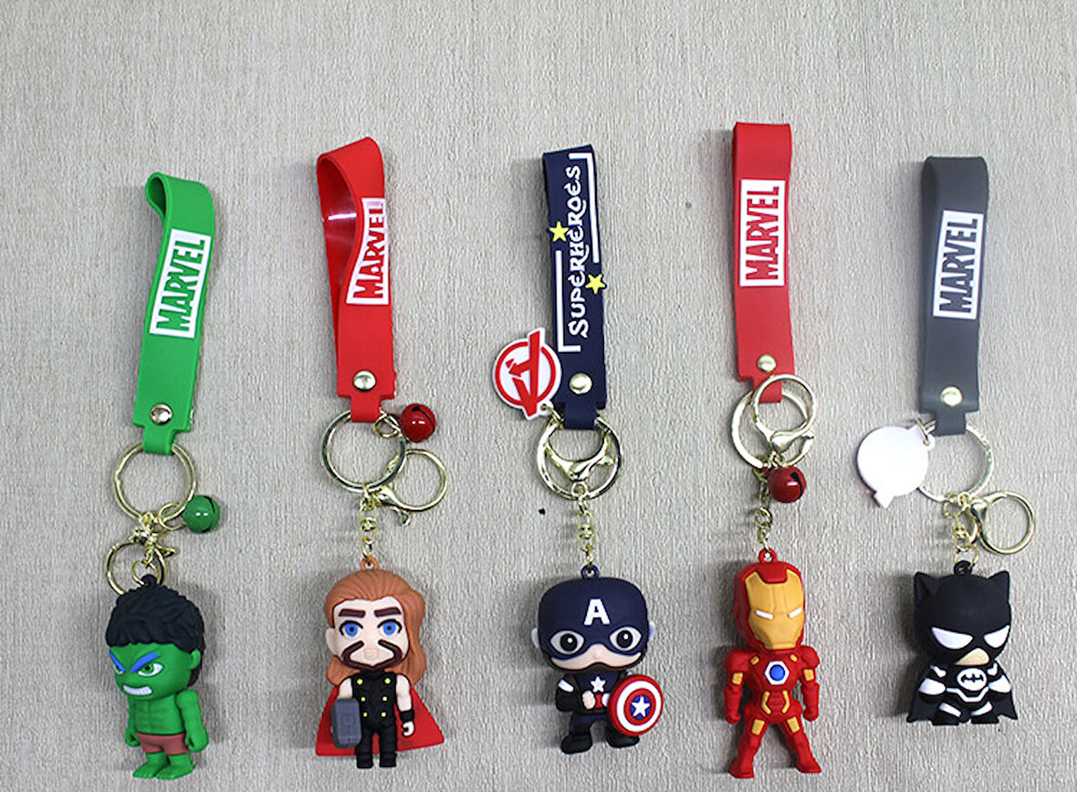 Marvel Karışık Karakter Silikon Anahtarlık 