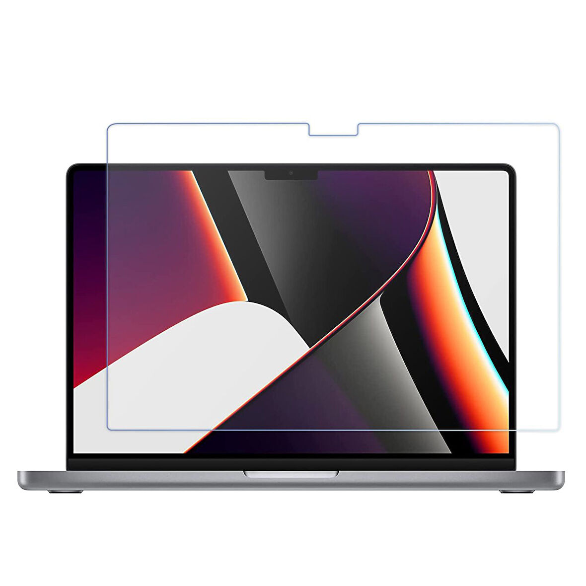 Macbook pro 16 inç M3 işlemci serisi için full kaplama ekran koruyucu kırılmaz cam flex nano