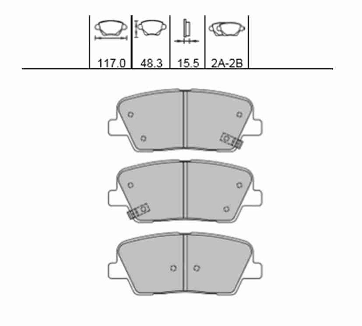 FREN BALATA SANTAFE 2013-2017 / SORENTO 2011-2015 DİSK ARKA 58302 2WA70