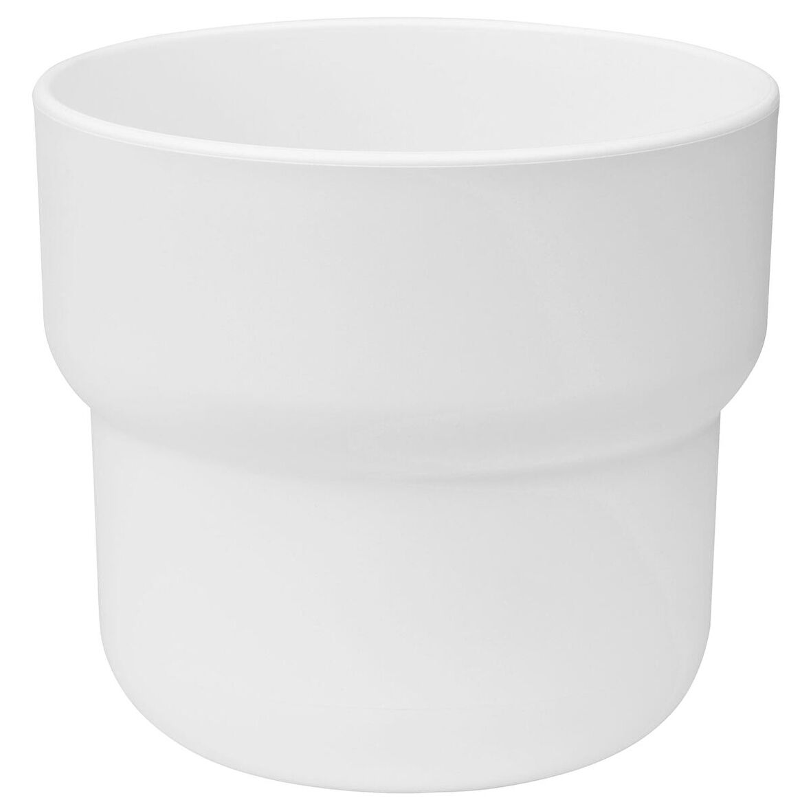Plastik saksı, beyaz, 9 cm, iç/dış mekan