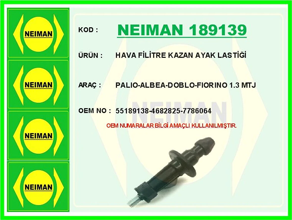 HAVA FİLTRE BAĞLANTI BRAKETİ PALIO-ALBEA-DOBLO-FIORINO 1.3 MTJ 55189138 (10 ADET)