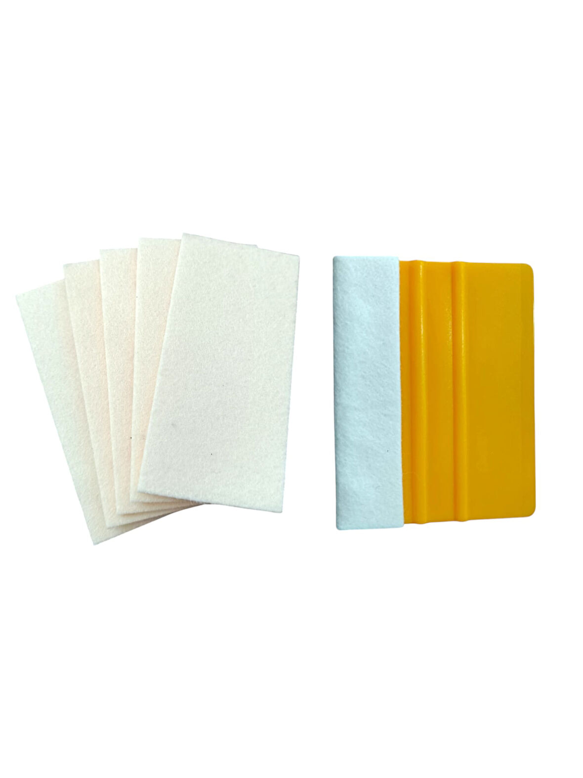 Cam Filmi çekme Uygulama Aparatı Yedek Ucu Yün Keçeli  10x5 cm 1 Adet