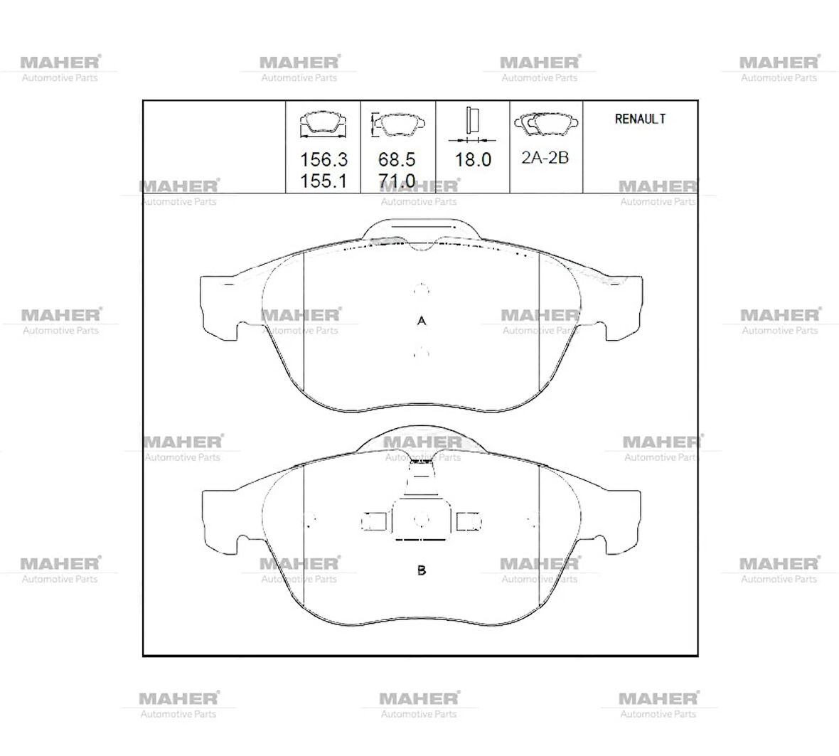 FREN BALATA LAGUNA 2 2001-2007 / SCENIC 2 2003-2009 ÖN 410607613R
