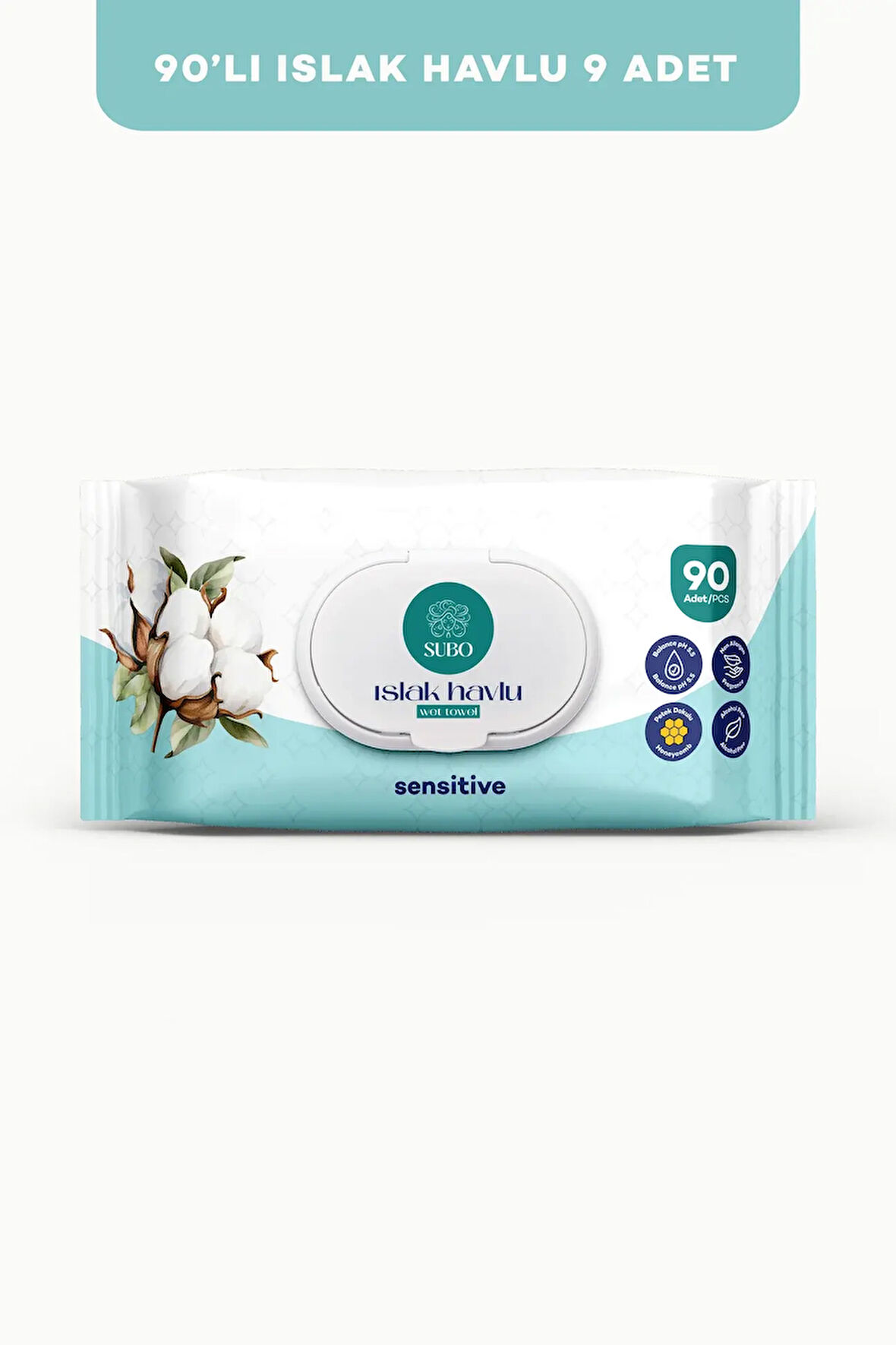 SUBO ISLAK HAVLU 90 'LI SENSİTİVE 9X90