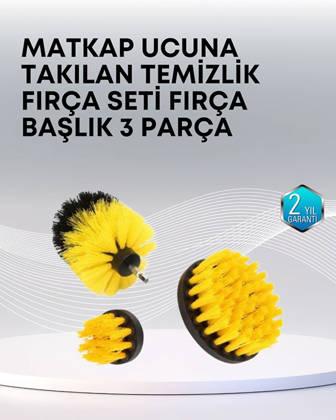 3’lü Matkap Ucu Temizlik Fırçası Seti Çok Amaçlı